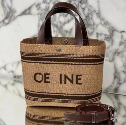 Versatile retro casual letter woven shopping bag