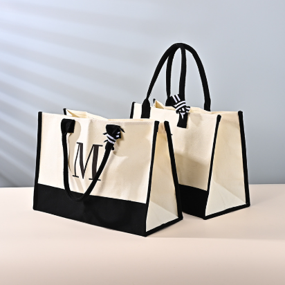 Fashion advertising laminated canvas bag