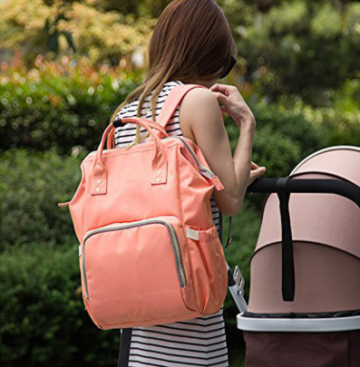 Multi functional large capacity shoulder mommy bag